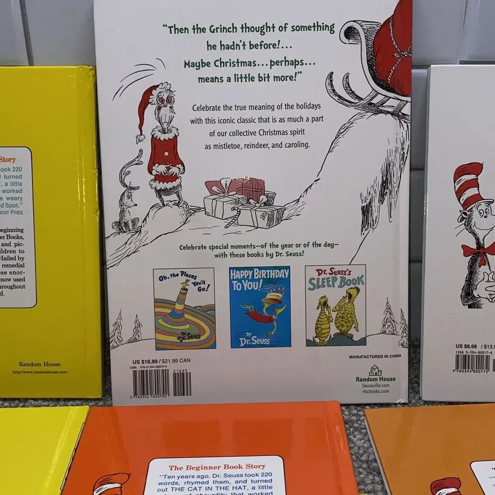 Set‎ Of 7 Dr Seuss Books Hardcover Literacy Reading Fun Classroom Homeschool